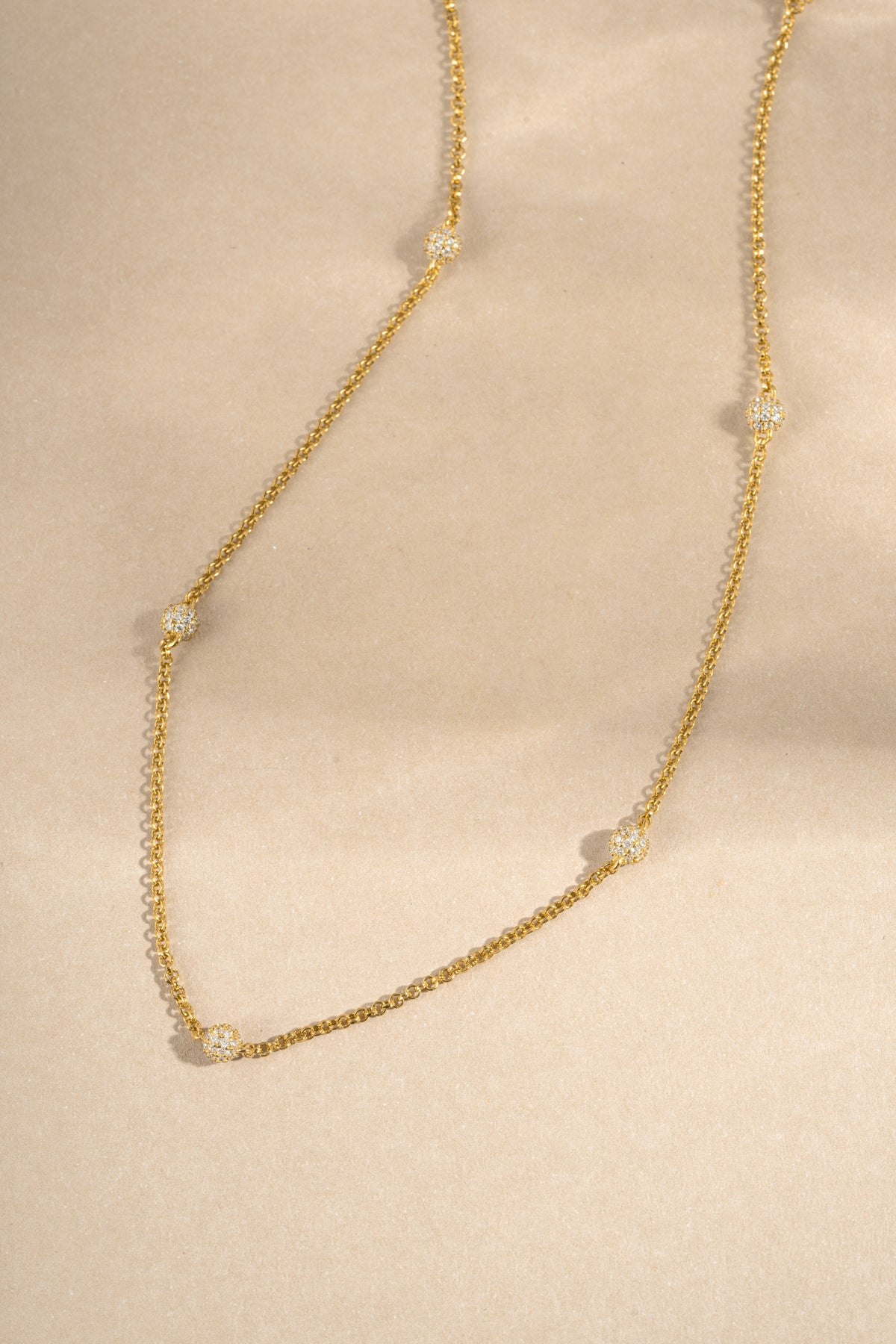 Diamond Beaded Pavé Necklace