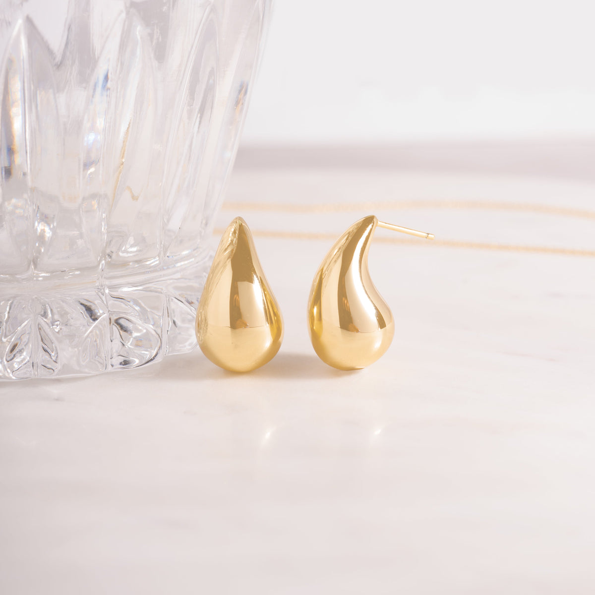 Tear Drop Hoop Earrings
