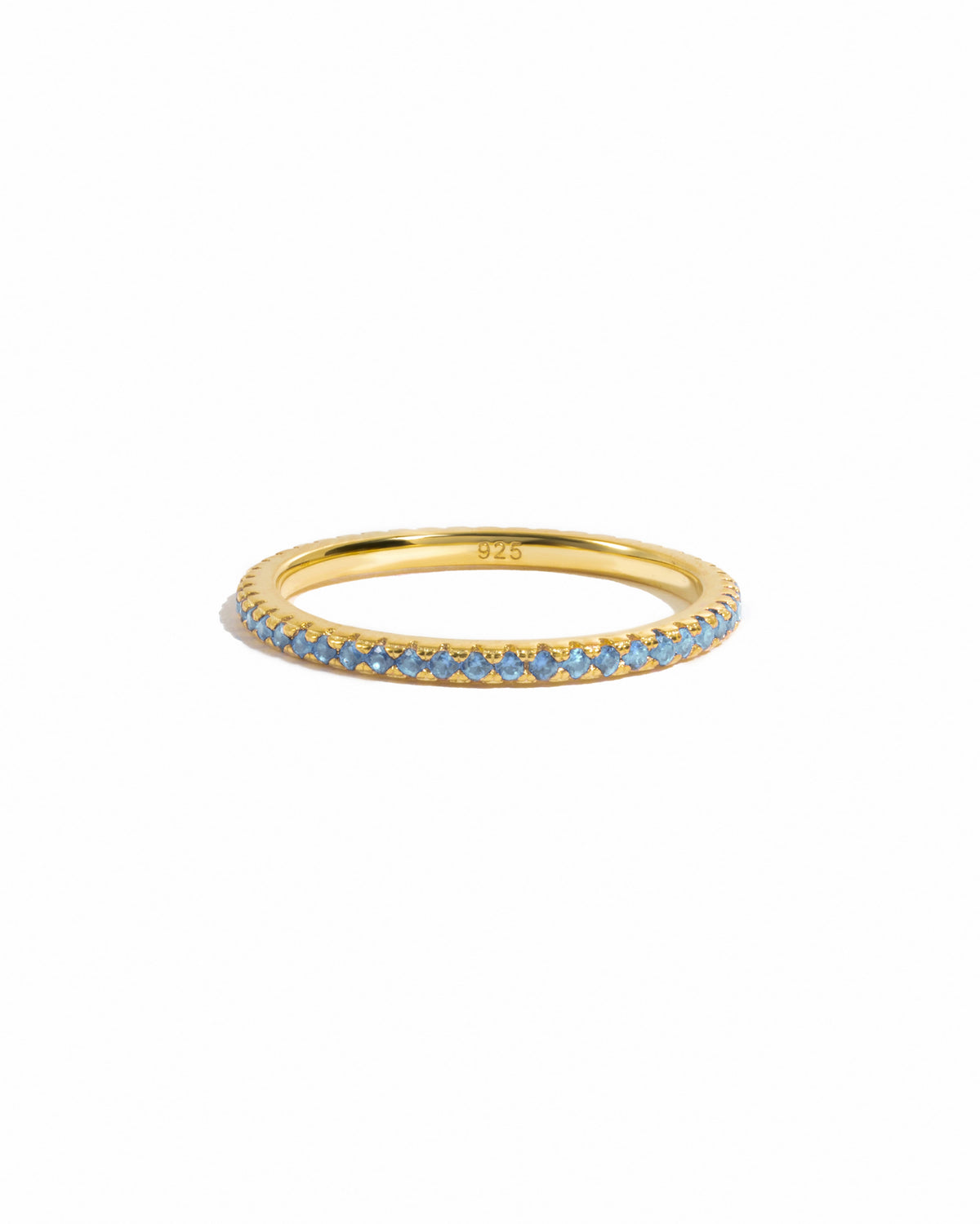 Blue Topaz Birthstone Eternity Ring