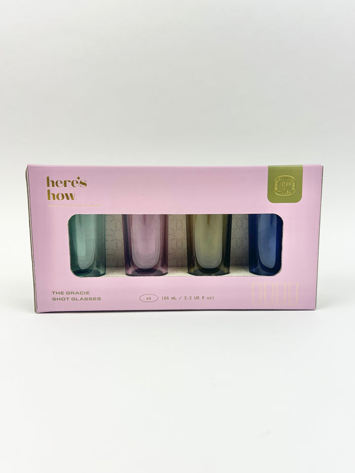 Gracie Shot Glasses Set 4 Drinkware in at Wrapsody