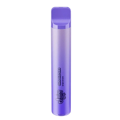 Straight-on view of a purple Grape Groove Supa Sipper Disposable Vape standing upright against a plain light background.