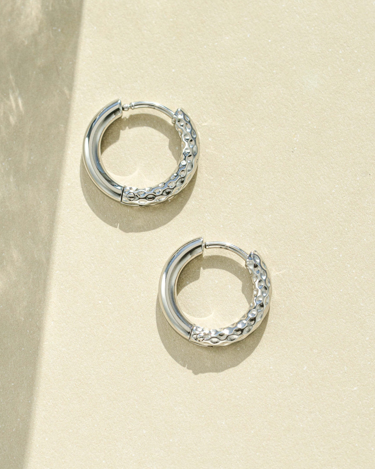 Loren Textured Hoops