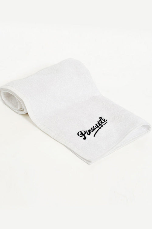 Pineapple Dance White Hand Towel