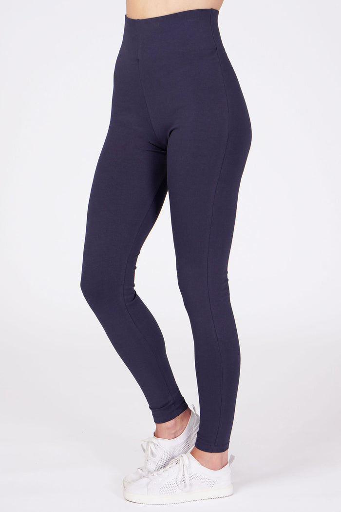 Woman wearing Pineapple Navy High Waist Leggings