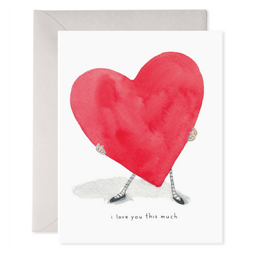 I love you like an E. Frances I Love You This Much Card.