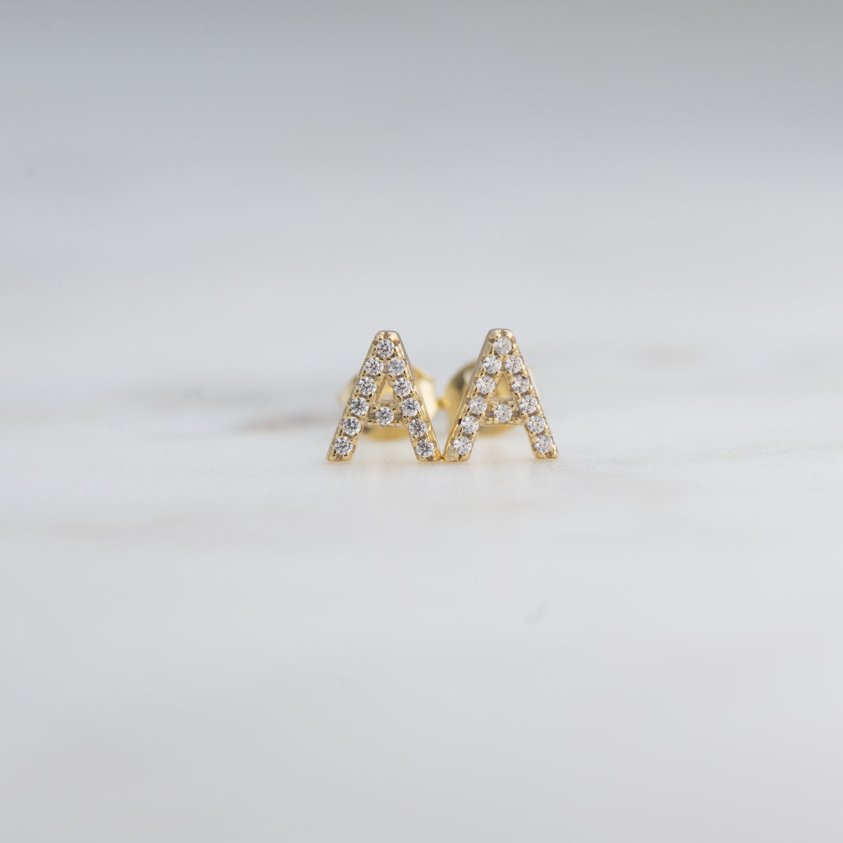 Pavé Initial Studs