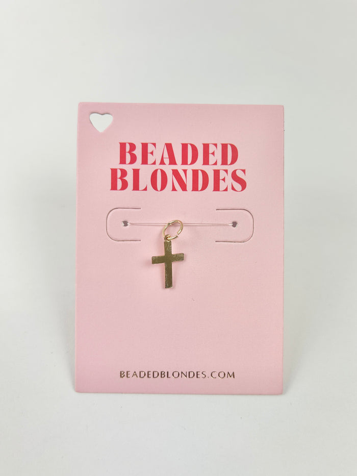 Interchangeable Gold Cross Charm Necklaces in at Wrapsody