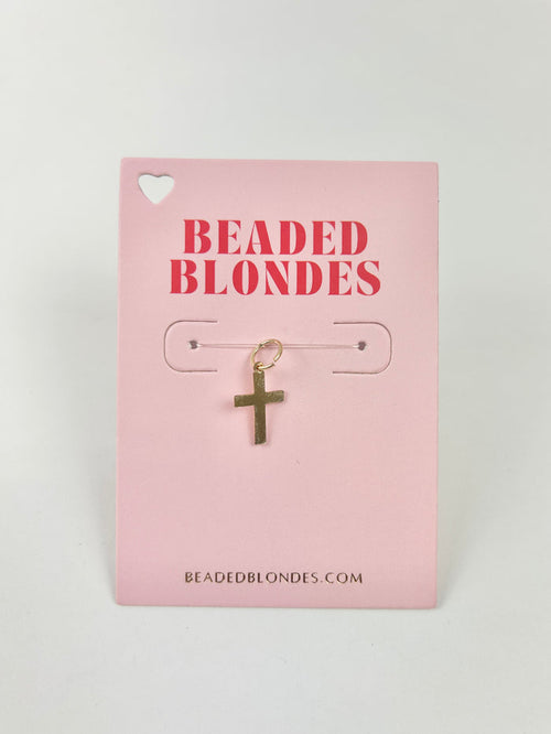 Interchangeable Gold Cross Charm Necklaces in at Wrapsody
