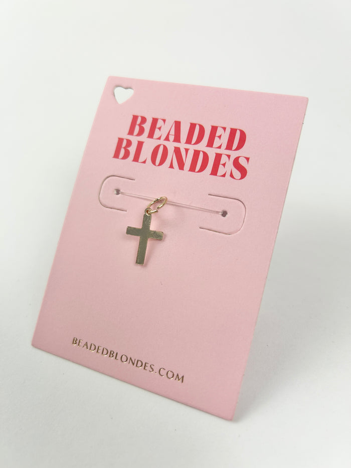Interchangeable Gold Cross Charm Necklaces in at Wrapsody