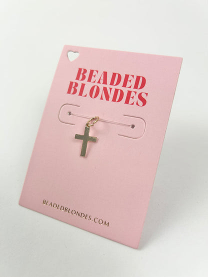 Interchangeable Gold Cross Charm Necklaces in at Wrapsody