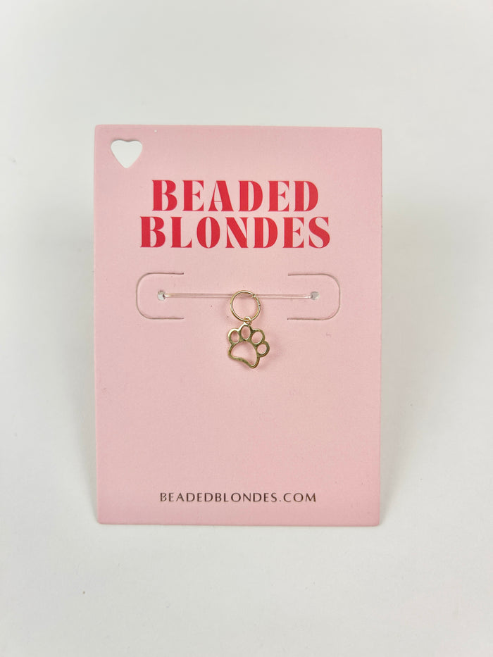 Interchangeable Gold Paw Charm Necklaces in at Wrapsody