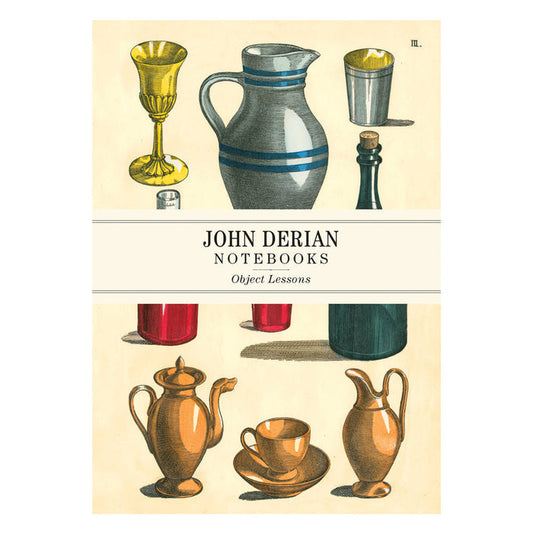 The cover of John Derian's Object Lessons Notebooks, Set of 3 showcases unique covers with antique prints.