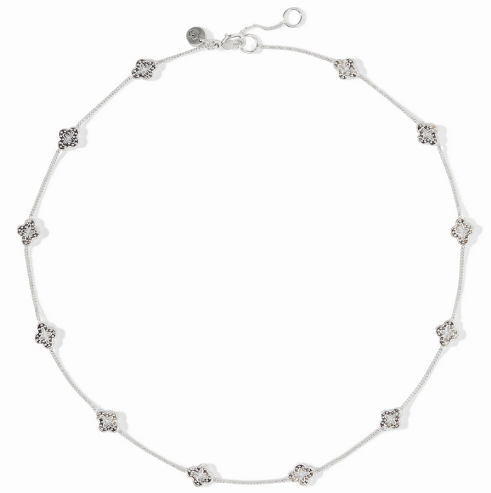 Julie Vos Florentine Demi Delicate Station Necklace in Silver Necklaces in at Wrapsody