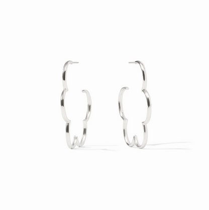 Julie Vos Gardenia Hoop Medium in Silver in at Wrapsody