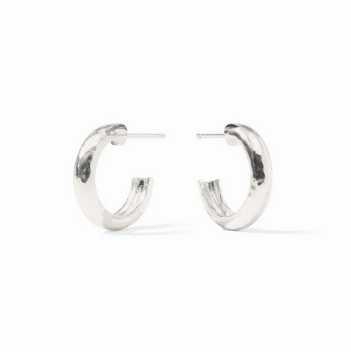 Julie Vos Havana Hoop Small in Silver Earrings in at Wrapsody