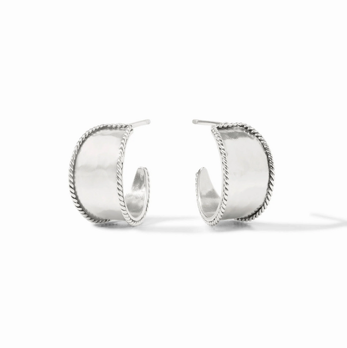 Julie Vos Savoy Hoop XS in Silver Earrings in at Wrapsody