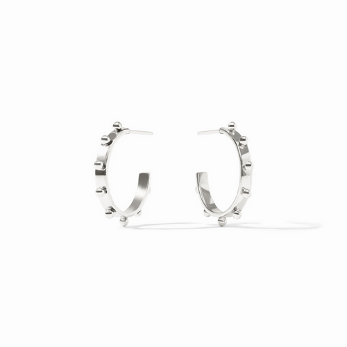 Julie Vos SoHo Hoop Small in Silver Earrings in at Wrapsody