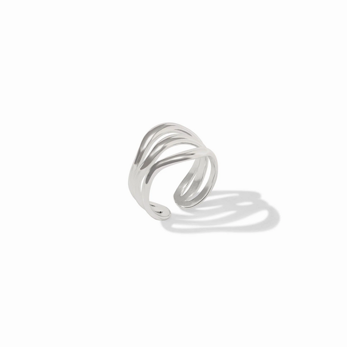 Julie Vos Wave Ring in Silver Rings in at Wrapsody