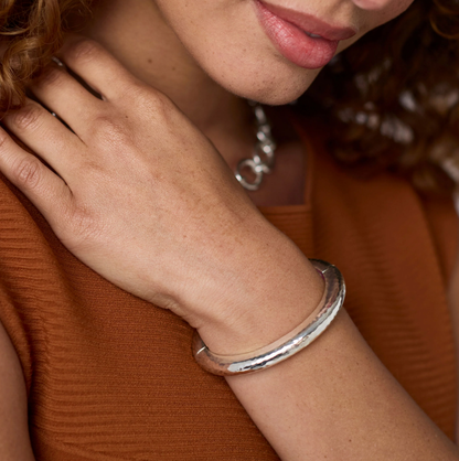 JV Catalina Hinge Bangle Silver Bracelets in at Wrapsody