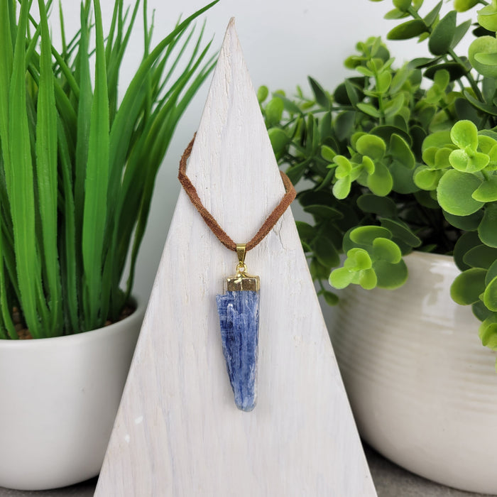 Kyanite Plated Pendant 1.5-2"