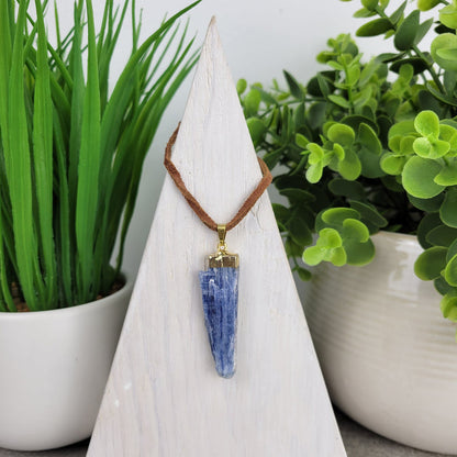 Kyanite Plated Pendant 1.5-2"