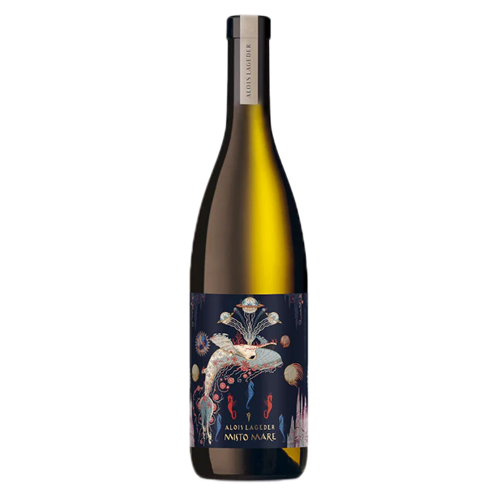 Lageder Misto Mare Bianco 2024 wine bottle with illustrated navy label and foil neck.