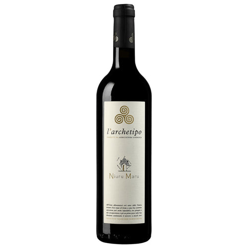 L'Archetipo Niuru Maru Negroamaro 2021 red wine bottle, front label