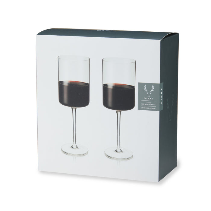 Laurel Crystal Red Wine Glasses Set of 2