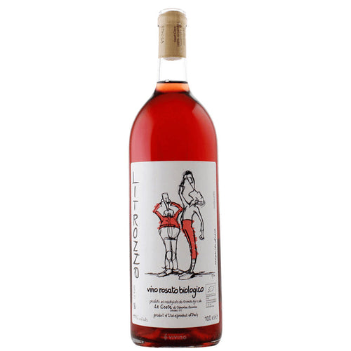 Le Coste Litrozzo Rosato 2022 1L rosé wine bottle with illustrated label
