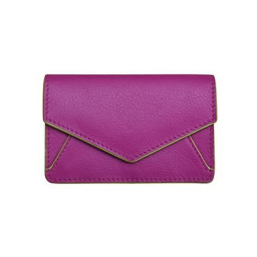 Leather Envelope Business Card Holder - Orchid/Pear