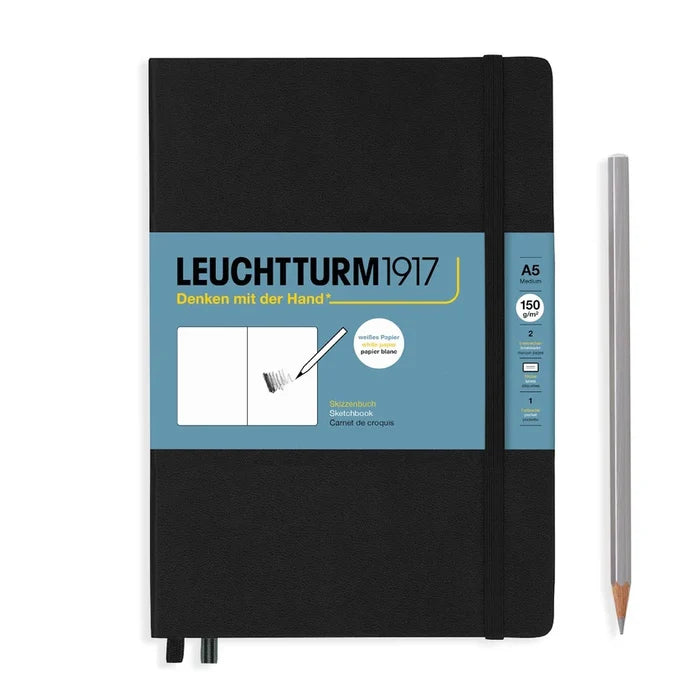 LEUCHTTURM1917 150gsm Hardcover Sketchbook - A5, Black
