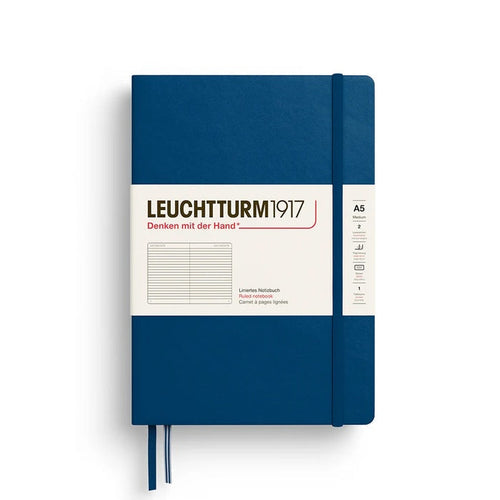 LEUCHTTURM1917 Hardcover Ruled Notebook - A5, Indigo