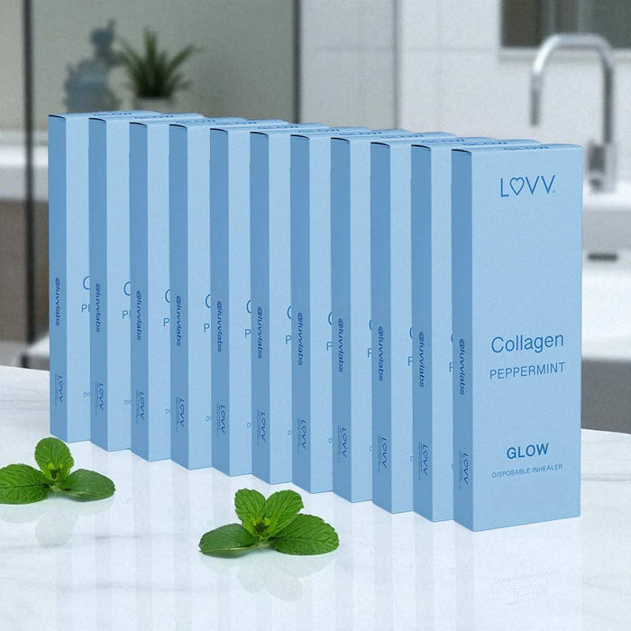 LUVV Labs - 10 LUVV GLOW Collagen Infused Peppermint Flavored Inhealers