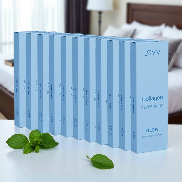 LUVV Labs - 10 LUVV GLOW Collagen Infused Peppermint Flavored Inhealers