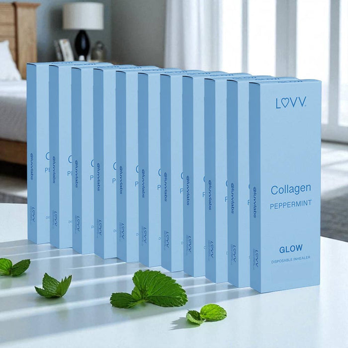 LUVV Labs - 10 LUVV GLOW Collagen Infused Peppermint Flavored Inhealers