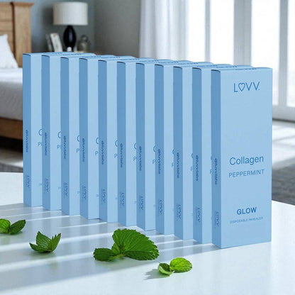 LUVV Labs - 10 LUVV GLOW Collagen Infused Peppermint Flavored Inhealers