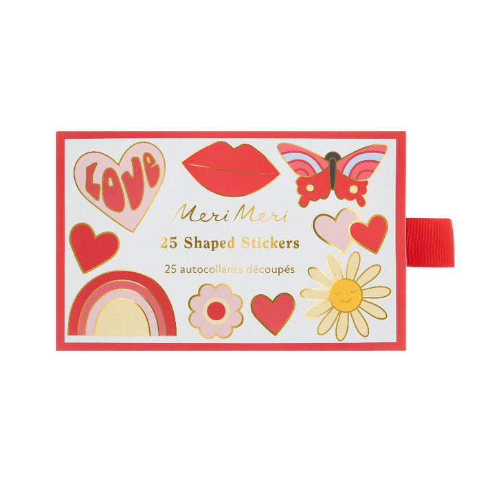 Meri Meri Groovy Love Shaped Stickers
