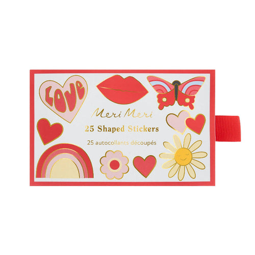 Meri Meri Groovy Love Shaped Stickers