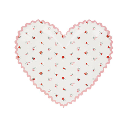 Meri Meri Vintage Rose Heart Plates