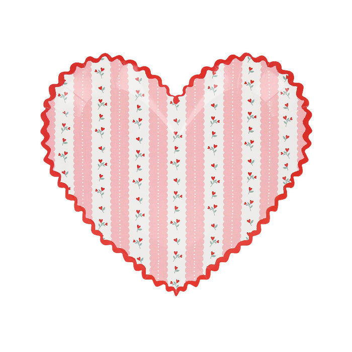 Meri Meri Vintage Rose Heart Plates