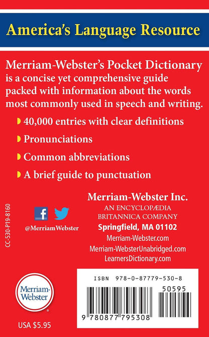 Merriam Webster Pocket Dictionary