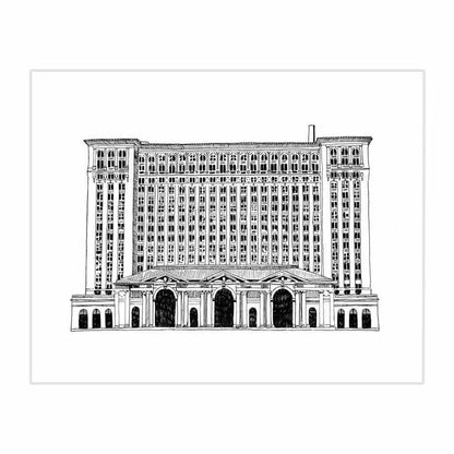 Michigan Central Station Giclee Print - City Bird
