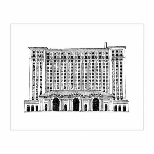Michigan Central Station Giclee Print - City Bird