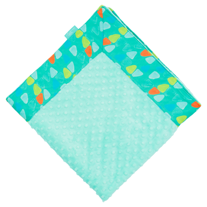 Milk Glass Keep Movin’ with Opal Minky Baby Blankie