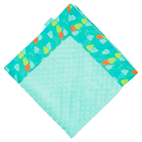 Milk Glass Keep Movin’ with Opal Minky Baby Blankie
