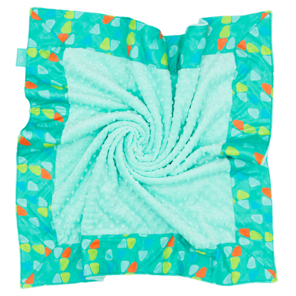 Milk Glass Keep Movin’ with Opal Minky Baby Blankie