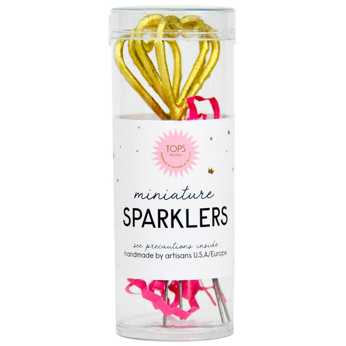Mini Gold Heart Sparkler Wands
