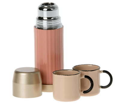 A Maileg Mini Thermos and Cups Set.