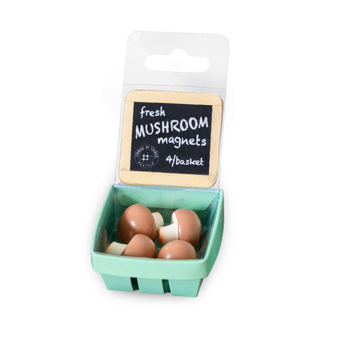 Mushroom Magnets In Basket - Three by Three Seattle