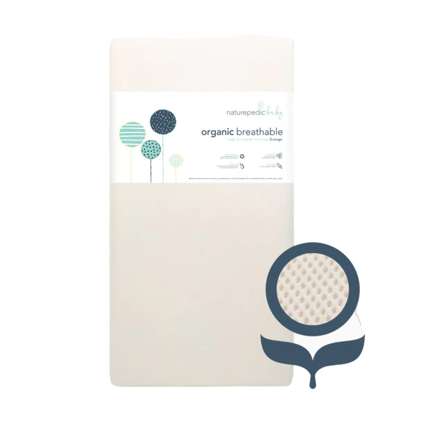 Naturepedic Organic Lightweight Classic Seamless 2-Stage Crib Mattress (MC34)